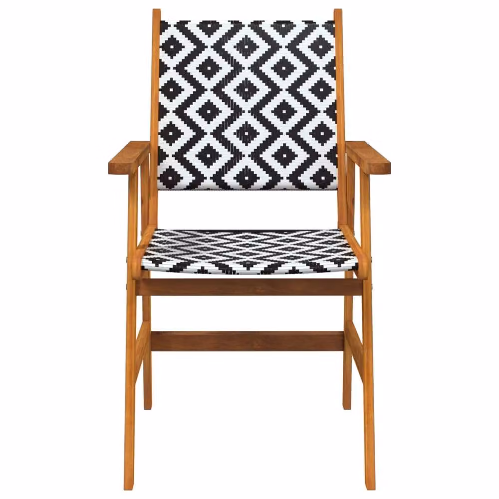 Berkfield Home Set of 6 Stable Garden Chairs in Brown Solid Acacia Wood – 4