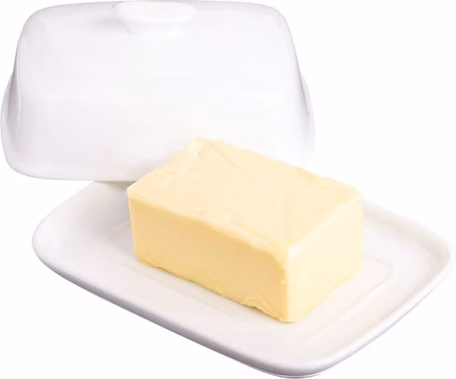 KitchenCraft White Porcelain Covered Butter Dish