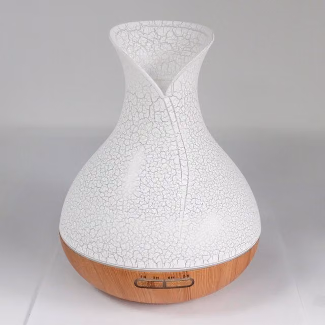 KDMD Palma Shell Effect Ultrasonic USB Electric Diffuser with Colour Change LED Light, White