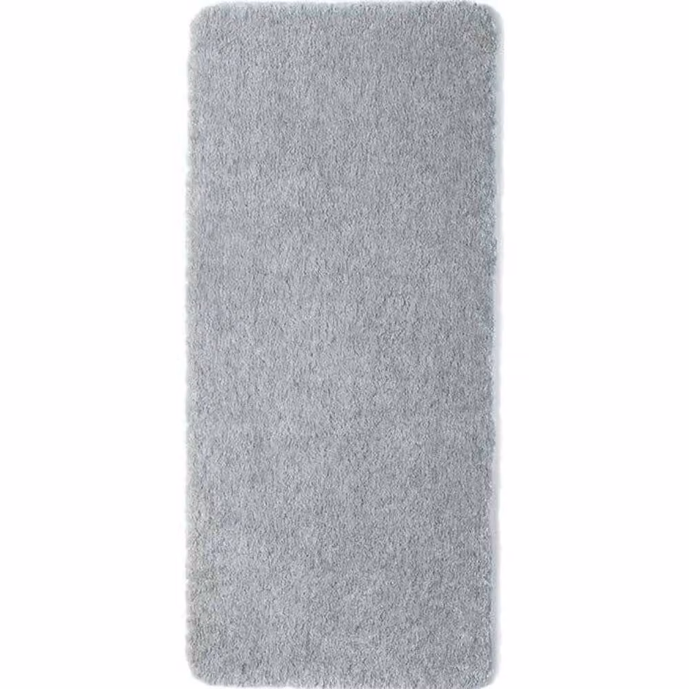 THE RUGS Grey Soft Washable Shaggy Polypropylene Rug, W: 60 cm, L: 100 cm – 2