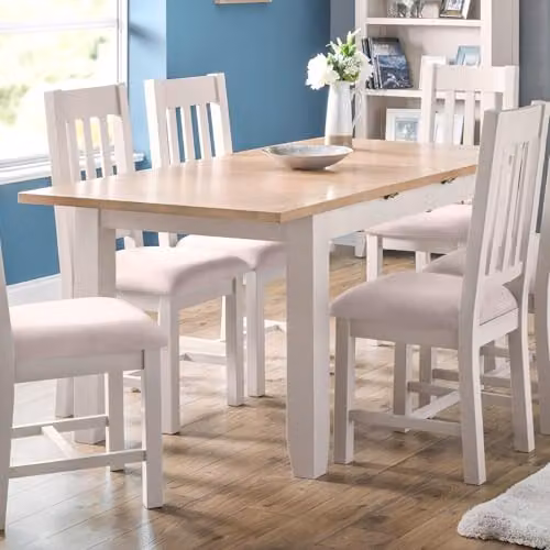 Julian Bowen Richmond Rectangular Extending Dining Table in Grey and Oak – 2