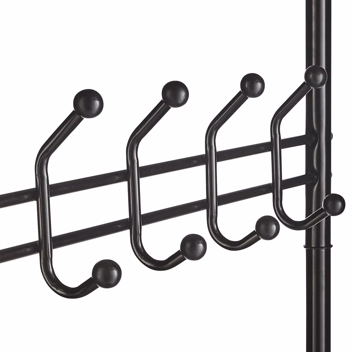House of Home Metal Coat Stand with Shoe Rack and Umbrella Holder, Black – 5