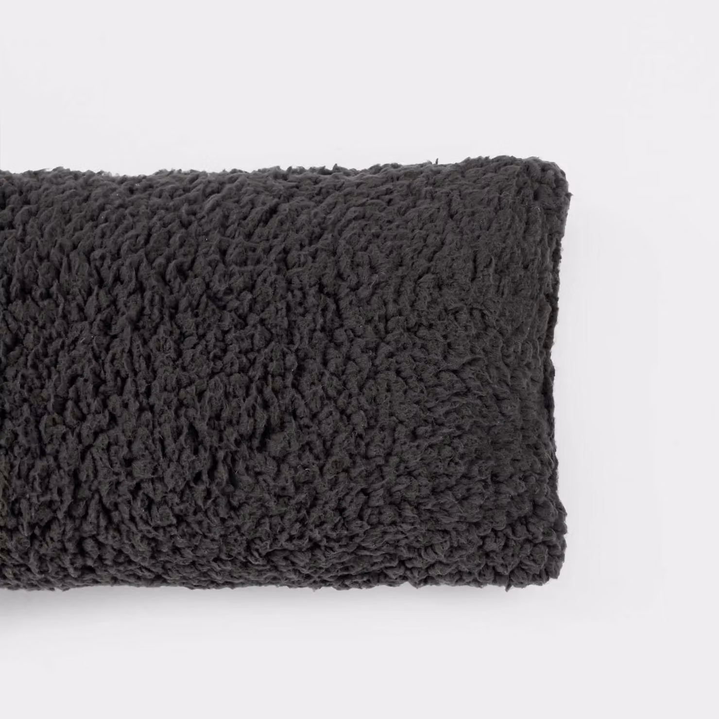 OHS Teddy Fleece Draught Excluder Door Stopper in Charcoal Grey, 90 x 20 cm – 4