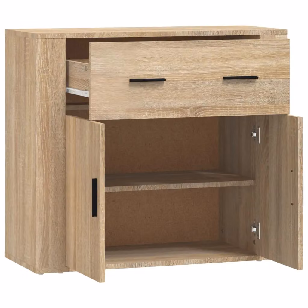 Berkfield Home Sonoma Oak Sideboard in Beige, W/D/H: 80 x 33 x 70 cm – 2