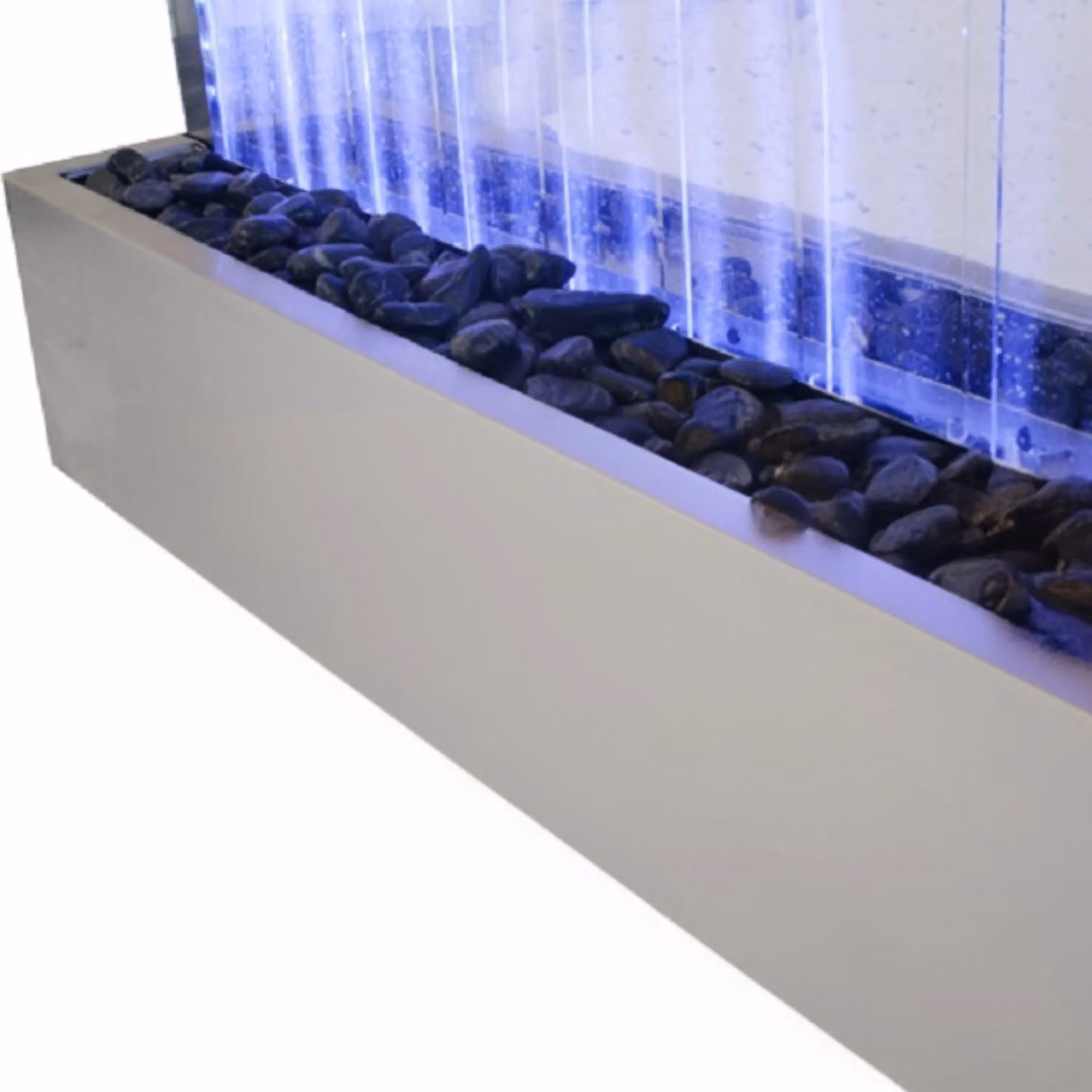 Primrose Bubble Water Wall with Colour Changing LEDs in Dark Grey, Height: 213 cm – 3