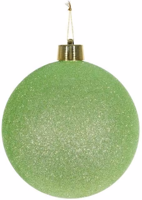 KDMD Green Glitter Shatterproof Christmas Bauble, Diameter: 20 cm