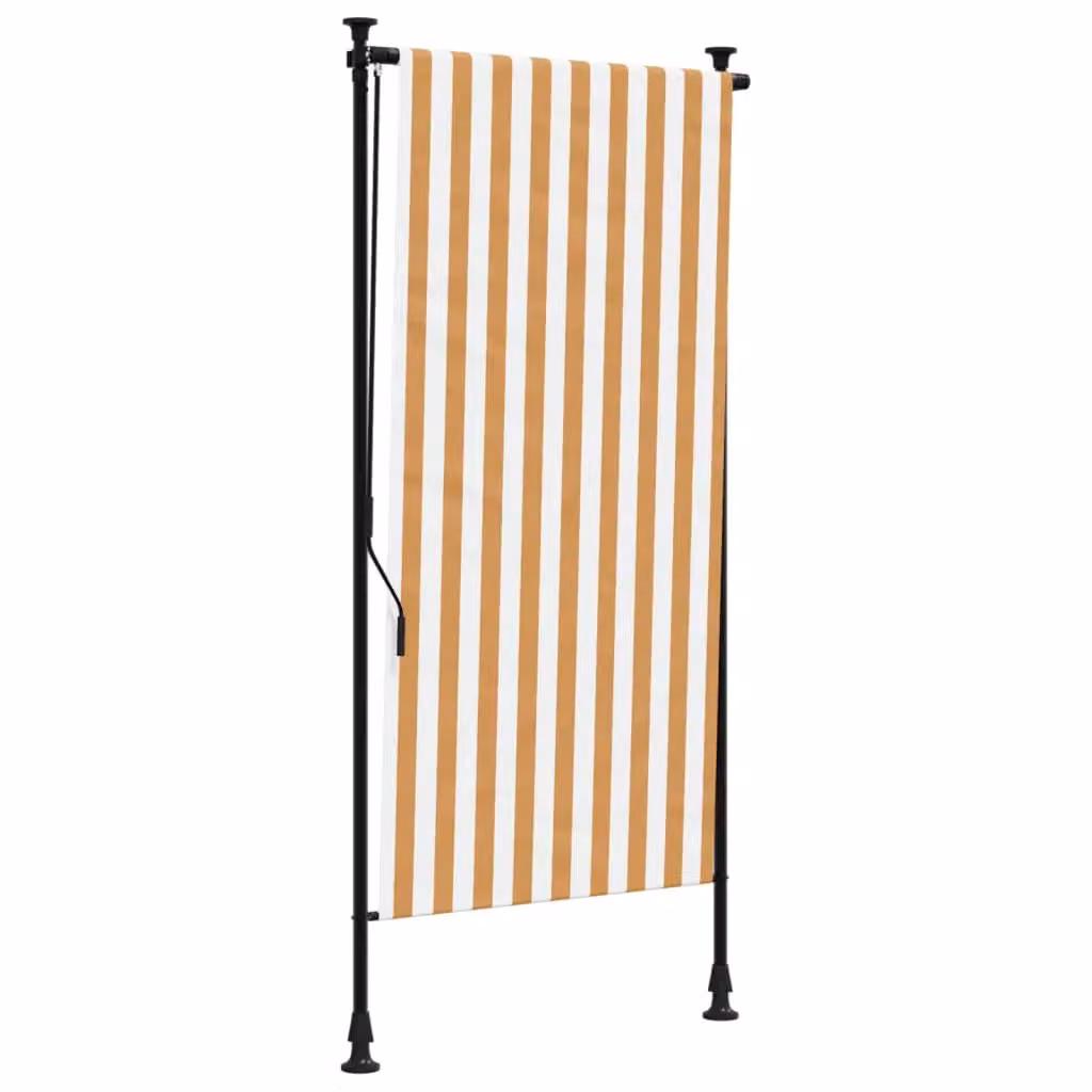 Berkfield Home Outdoor Roller Blind in Orange and White, W: 120 cm, H: 270 cm – 2