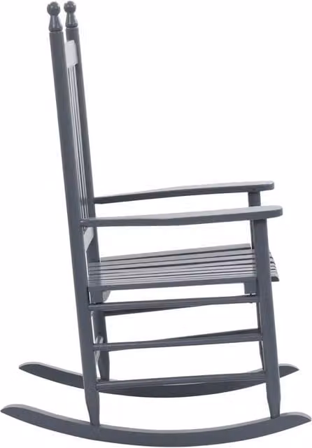 Berkfield Home Grey Rocking Chair with Armrests and Curved Seat – 1