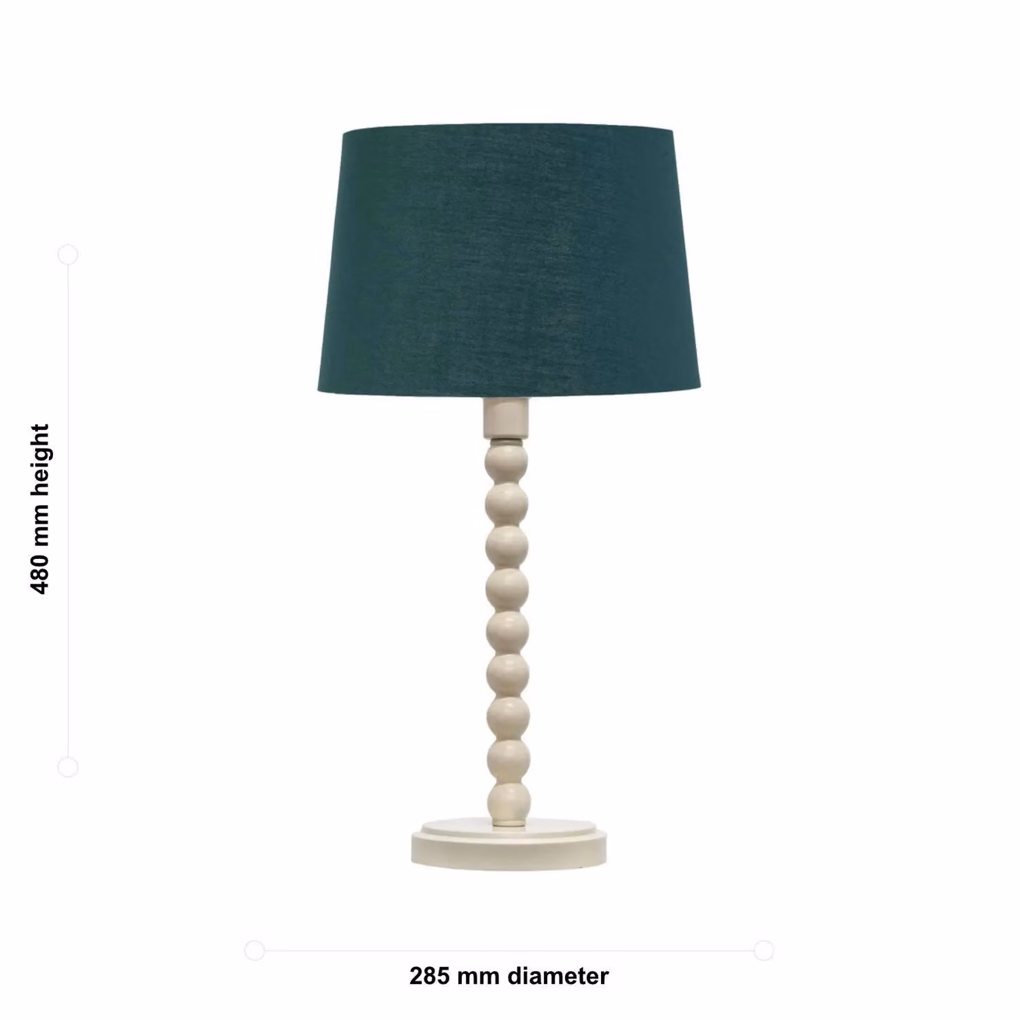 First Choice Lighting Bobbin Ivory Table Lamp with Green and Gold Fabric Shade – 5