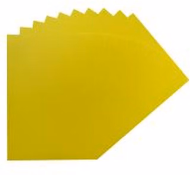 Janrax Pack of 100 Yellow Matte Construction Paper Sheets, 75gsm, A5