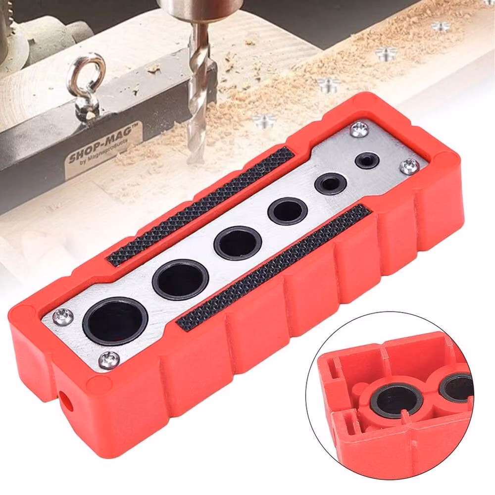 VOGREX 2mm Steel Handheld Drill Guide Jig in Red – 3