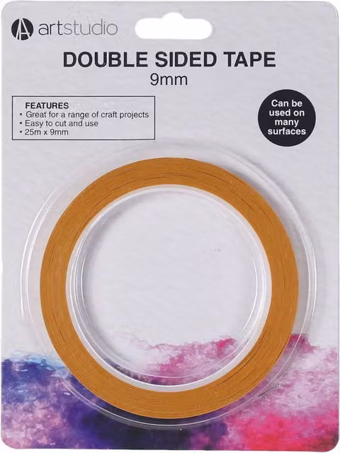 Art Studio Transparent Double Sided Tape, 9mm