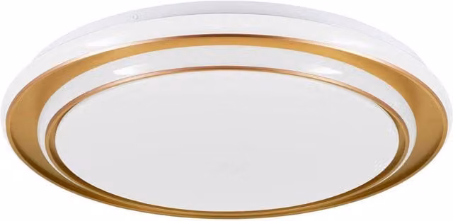 Loops Modern LED Ceiling Light in Gold and White, Diameter: 49 cm