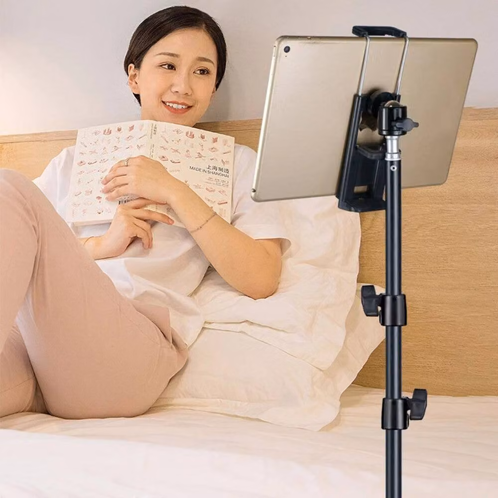 SPETLEK Heavy Duty Tripod Floor Stand Holder, Black – 4