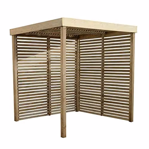 Forest Garden Modular Pergola with 2 Side Panel Pack in Brown Wood, W/D/H: 219 x 204.5 x 197 cm – 1