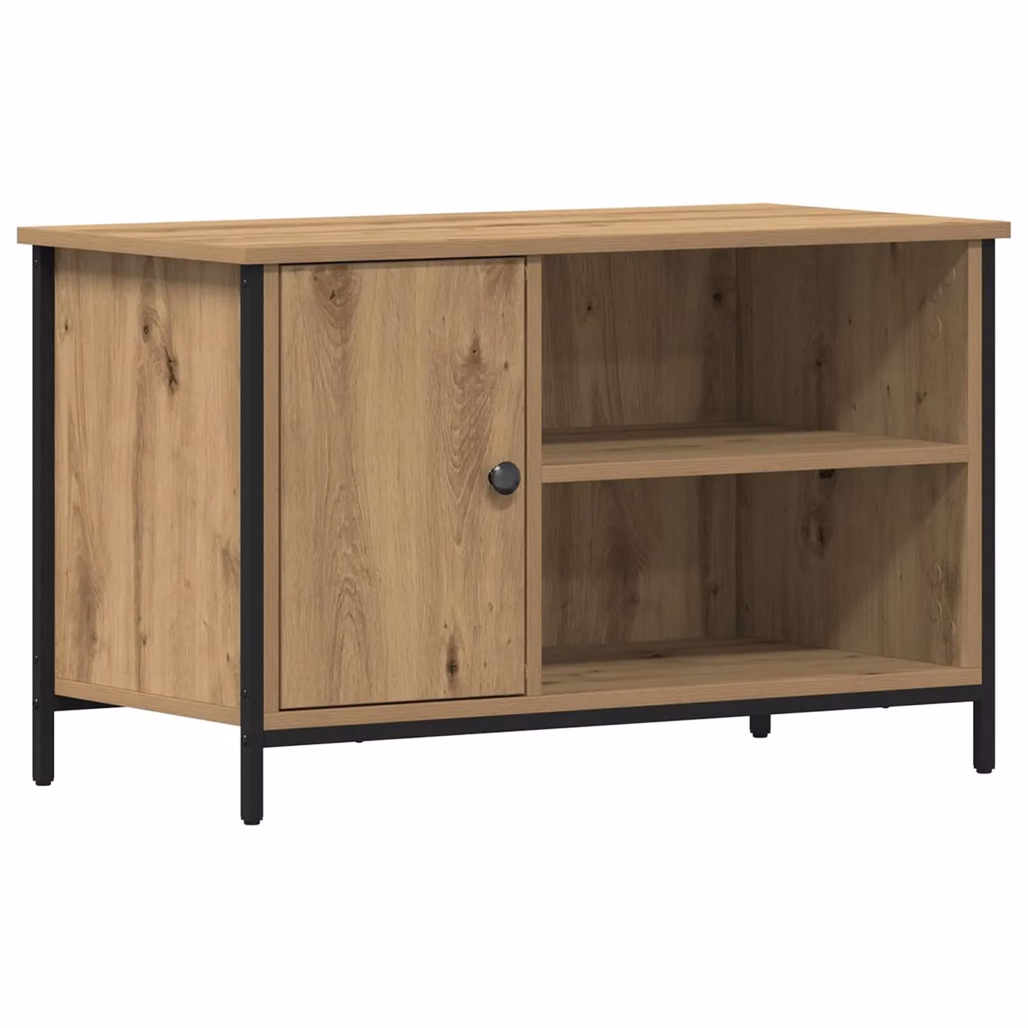 Berkfield Home Artisan Oak TV Cabinet in Beige, W/D/H: 80 x 40 x 50 cm – 2