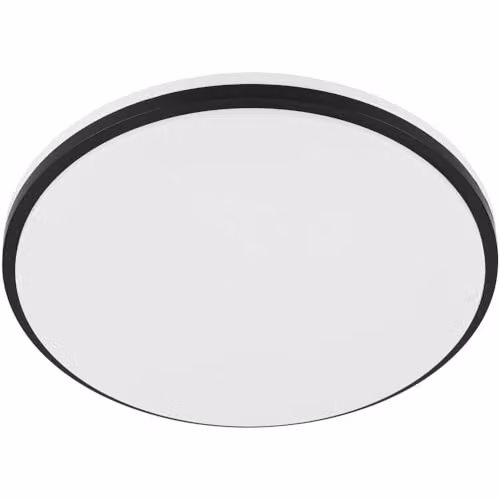 Loops Modern LED Semi-Flush Ceiling Light, White, Dimmable, IP54 Rated, 18W