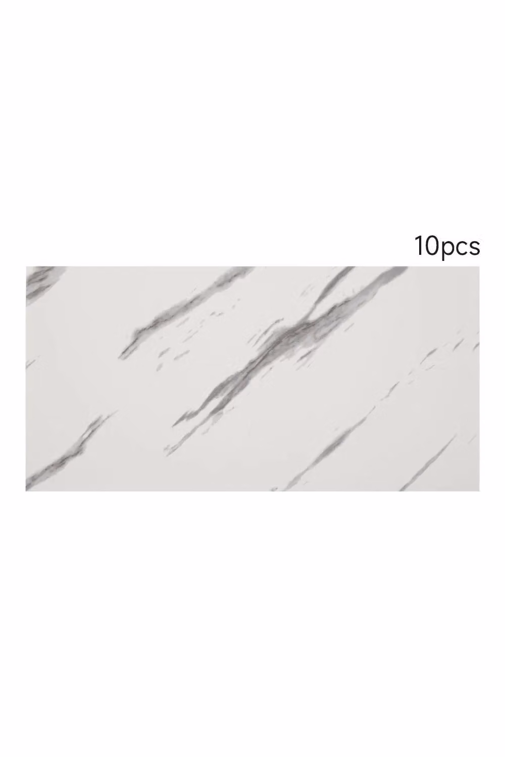 Living and Home Ariston White Marble Self-Adhesive PVC Wall Stickers, 10 Pieces – 2