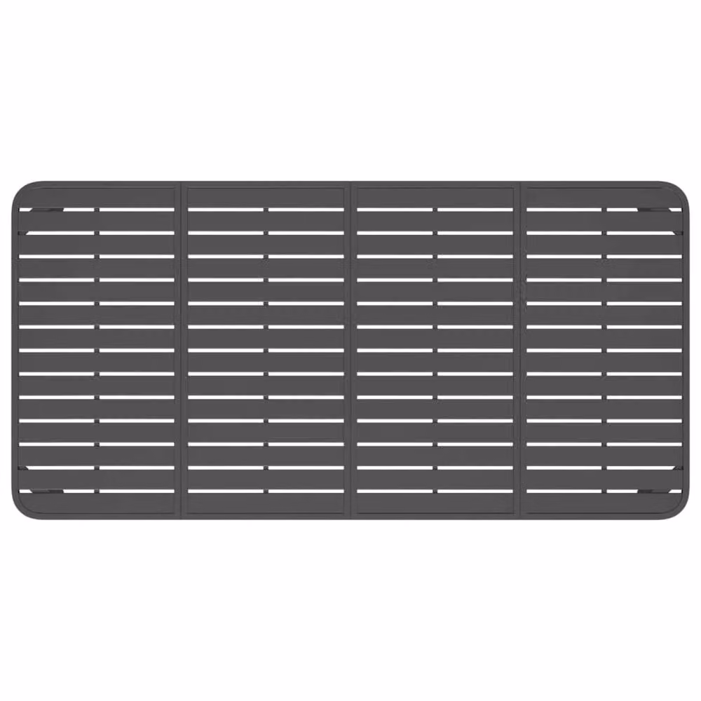 Berkfield Home Modern Steel Garden Table in Anthracite and Black, W/D/H: 200 x 100 x 71 cm – 3