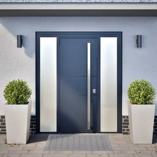 Berkfield Home Garden Stainless Steel Planter Tubs in Light Grey, 2 Pack, W/D/H: 45 x 45 x 75 cm