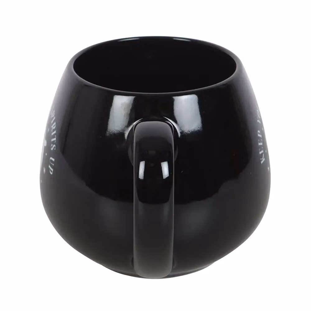 Something Different Keep Your Spirits Up Ghost Round 500ml Mug in Black – 2