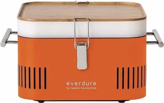 Everdure CUBE Portable Tabletop Charcoal Barbecue in Orange