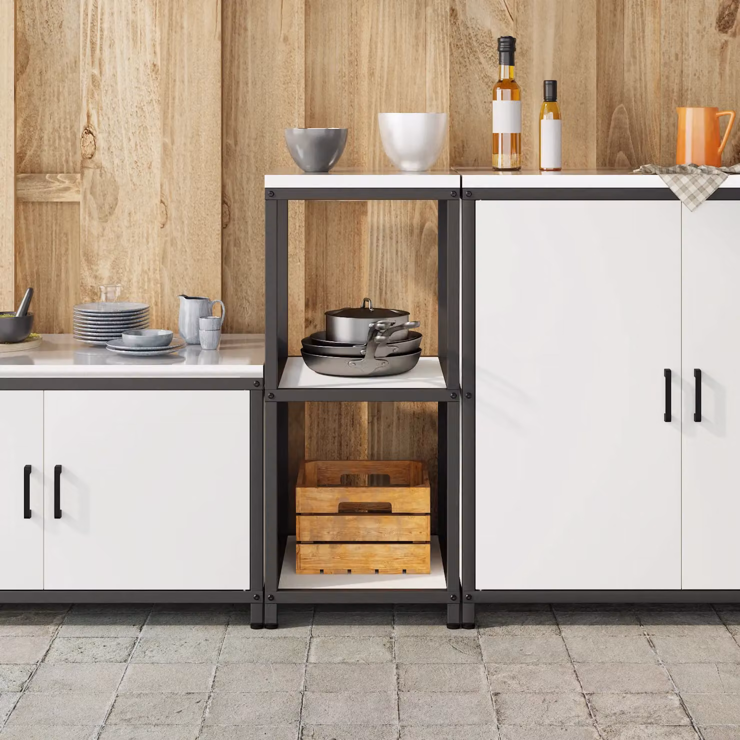 Berkfield Home Kitchen Storage Shelf in Matt White Metal – 2