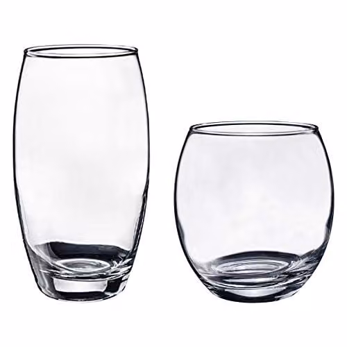 Argon Tableware 12 Piece Transparent Glass Tumbler Set, 405 ml, Dishwasher Safe – 1