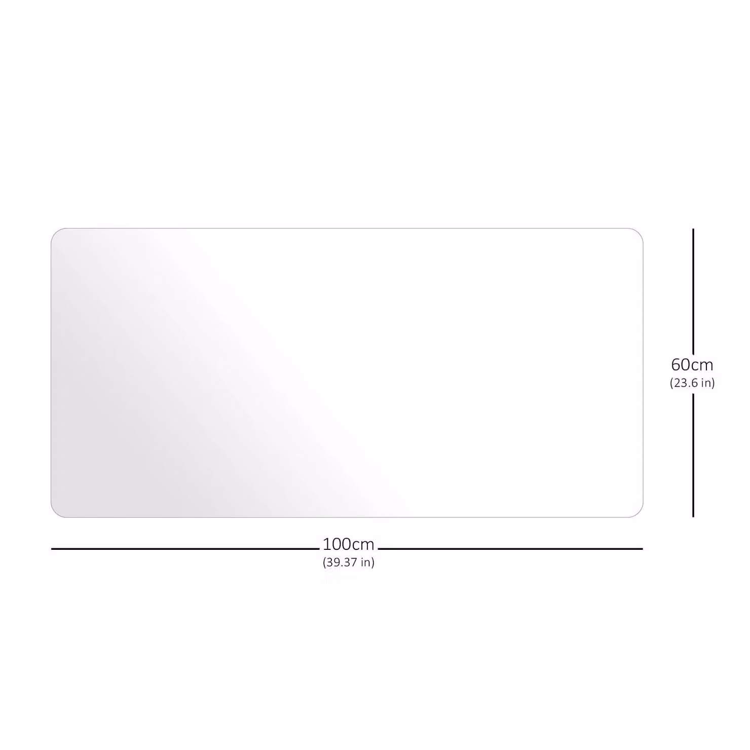 Nicoman Clear Waterproof Non-Slip PVC Desk Pad Protector Mat, W: 100 cm, D: 60 cm – 2
