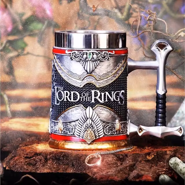 Nemesis Now Lord of the Rings Aragorn Resin Mug, Black and Multicolour, Height: 15.5 cm
