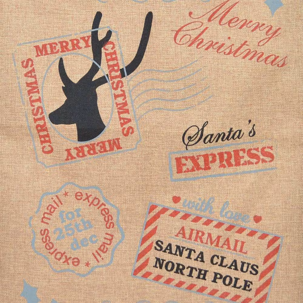 Shatchi Large Traditional Vintage Hessian Santa Sack Christmas Gift Bag, Brown – 2