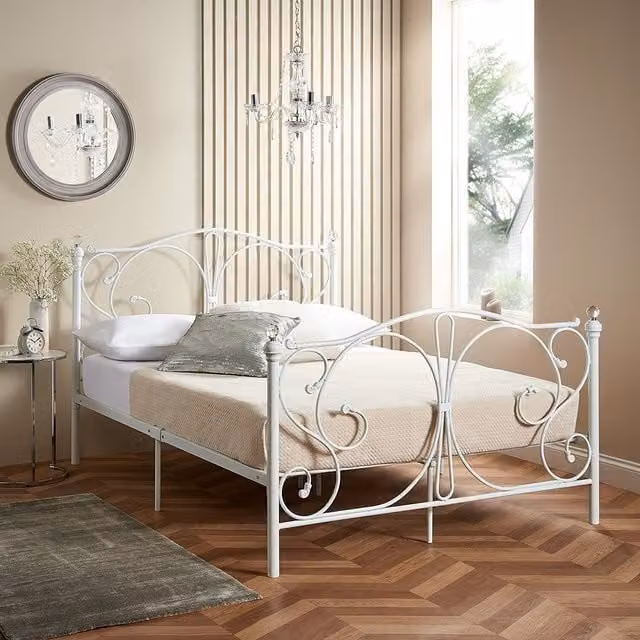 Home Treats Classic Hybrid Metal Mattress in White or Black, 120 x 200 cm