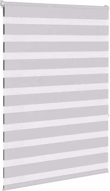 Berkfield Home Elegant Zebra Blind in Light Grey, W: 105 cm, H: 150 cm