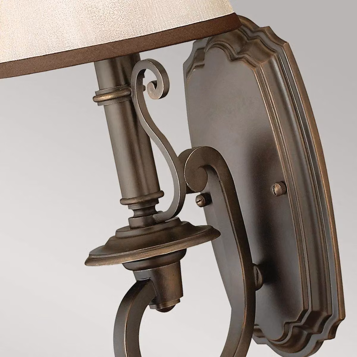Netlighting Plymouth 1 Light Indoor Wall Light in Olde Bronze and Brown with E14 Bulb Socket – 2