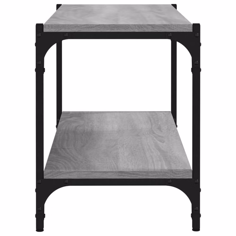 Berkfield Home Grey Sonoma TV Cabinet in Engineered Wood and Steel, W/D/H: 80 x 33 x 41 cm – 4