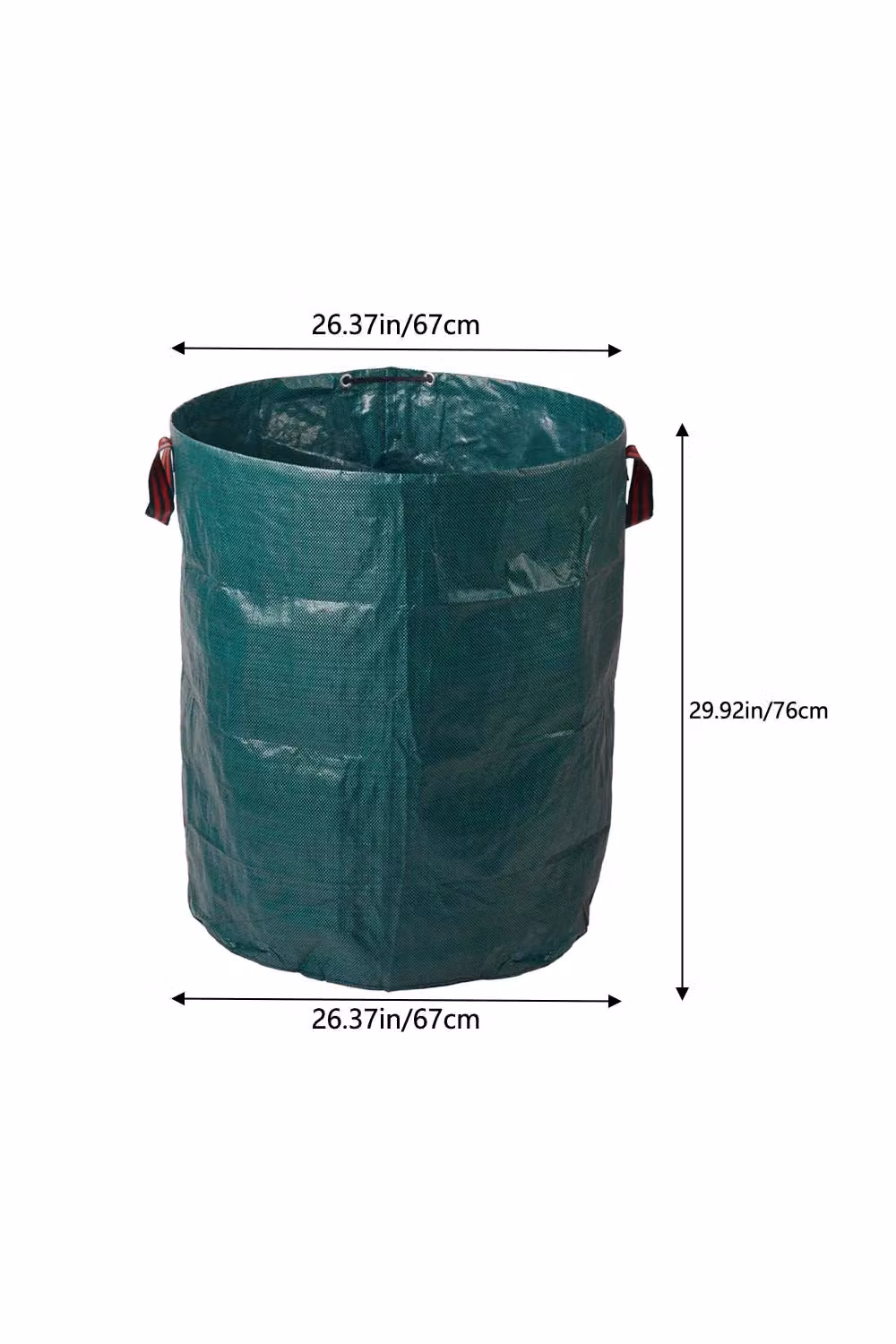 H&O Direct 3 Pack Green PP Woven Thickened Large Capacity Garden Waste Bags – 5