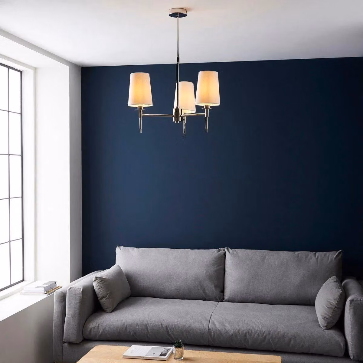 Netlighting Florence Dimmable 3 Light Multi Arm Pendant Ceiling Lamp in Grey – 3