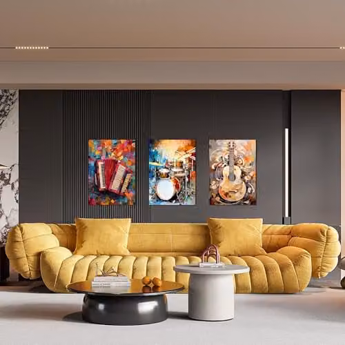 Simpa Abstract Multicolour 3 Panel Canvas Wall Art – 2