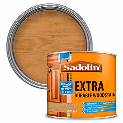 Sadolin Extra Durable Weatherproof Woodstain in Light Oak, 500ml