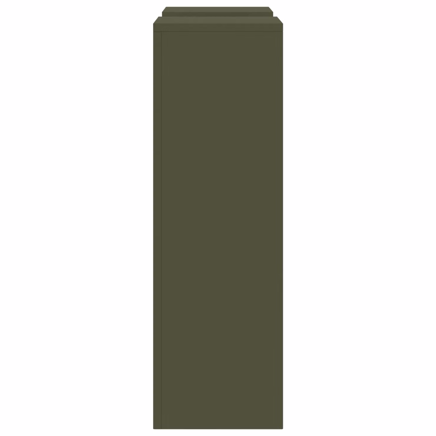 Berkfield Home Outdoor Plant Stand Pillar Set of 2 in Olive Green Steel, W/D/H: 24 x 24 x 75 cm – 4