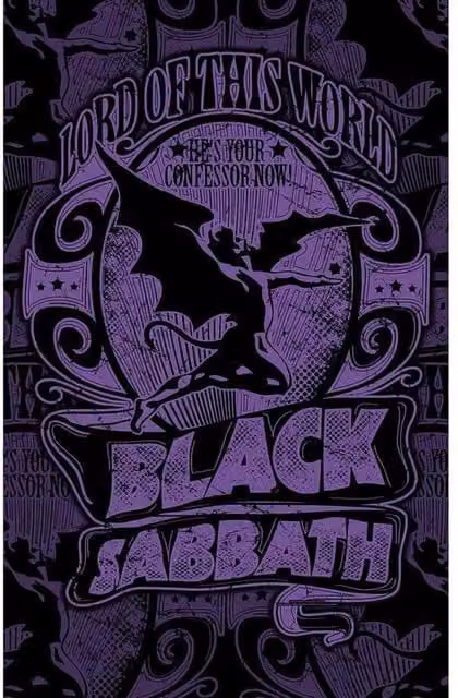 Black Sabbath Lord Of This World Purple Textile Poster