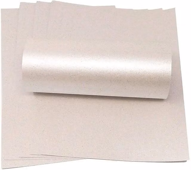 Syntego 10 Sheets of A4 White Iridescent Sparkle Construction Paper