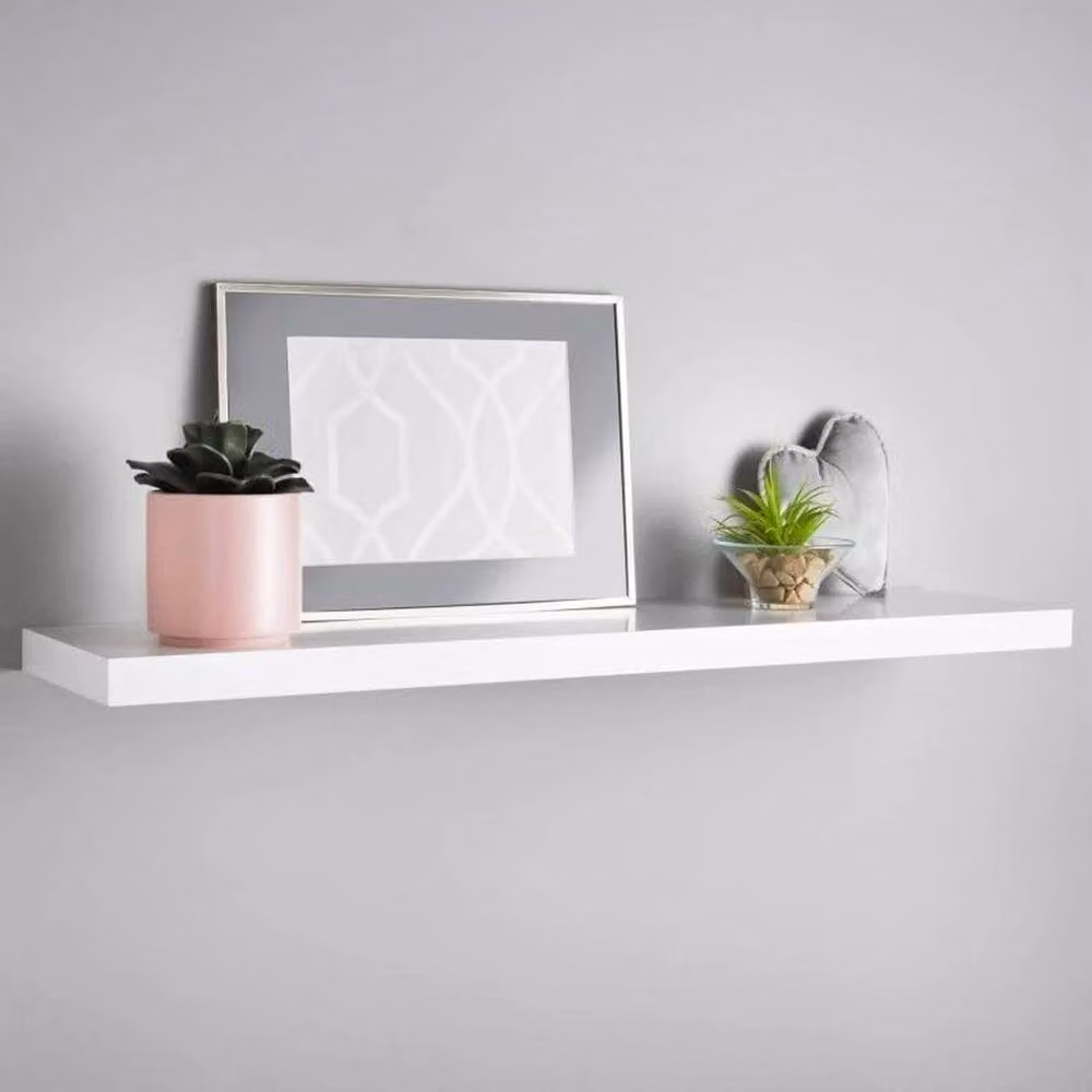 PAWNORA Invisible Floating Wall Shelves, White, 80 cm – 2