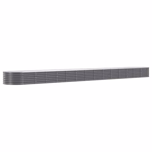 vidaXL Galvanised Steel Raised Bed in Anthracite, W/D/H: 178.56 x 80 x 36 cm