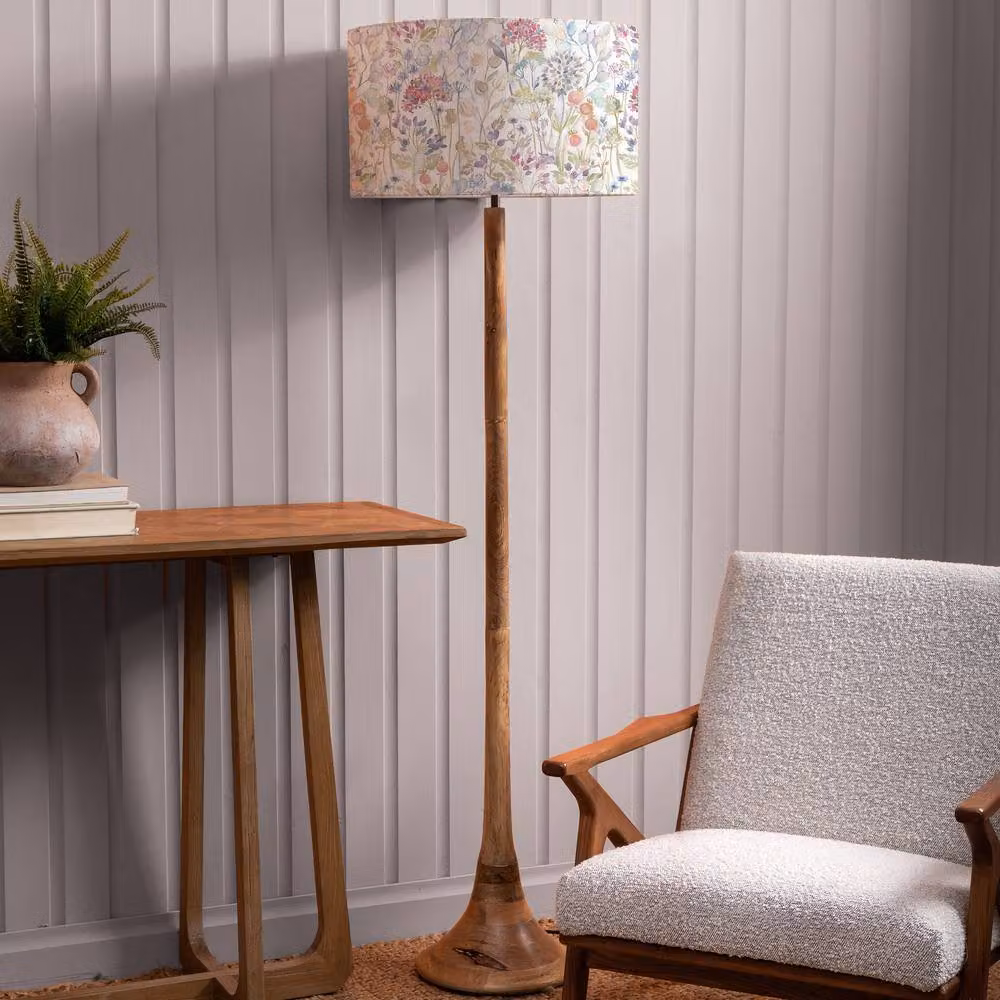 Voyage Maison Kinross Floor Lamp with Hedgerow Eva Lampshade in Beige and Multicolour – 2