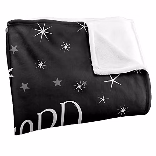 LOGOVISION The Wizard of Oz Black White and Red Ruby Slippers Super Soft Fleece Throw Blanket W/D/H: 152 x 127 x 1 cm – 2