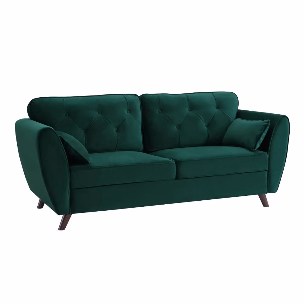 Home Detail Mona 3 Seater Green Velvet Chesterfield Sofa – 2