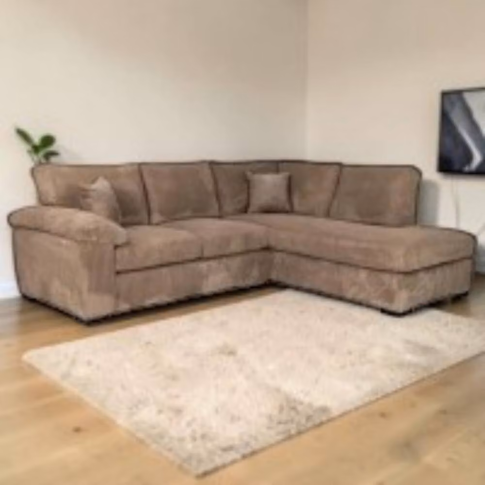 Snug Furniture Birmingham Ltd Monroe Amalfi Jumbo Cord Right Hand Corner Sofa in Camel – 2