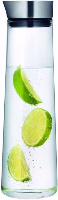 Blomus Acqua Glass Water Carafe with Stainless Steel Lid, 1 l, Transparent – 1