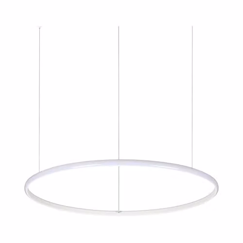 Netlighting Hulahoop LED Round Integrated Pendant Light, White, Diameter: 60 cm – 1